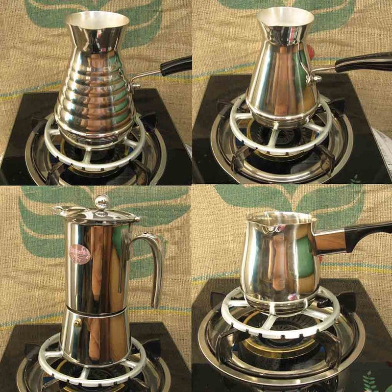 ToSSme Multi-Function Gas Ring Reducer Trivets Stove Top Hob Cooker Heat Simmer Coffee Pots 6-Inch Alloy - Image 5