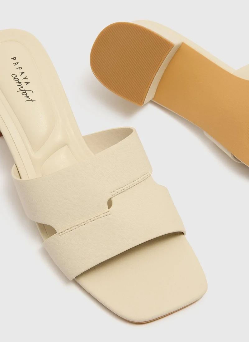 Matalan Stone Mule Block Heels