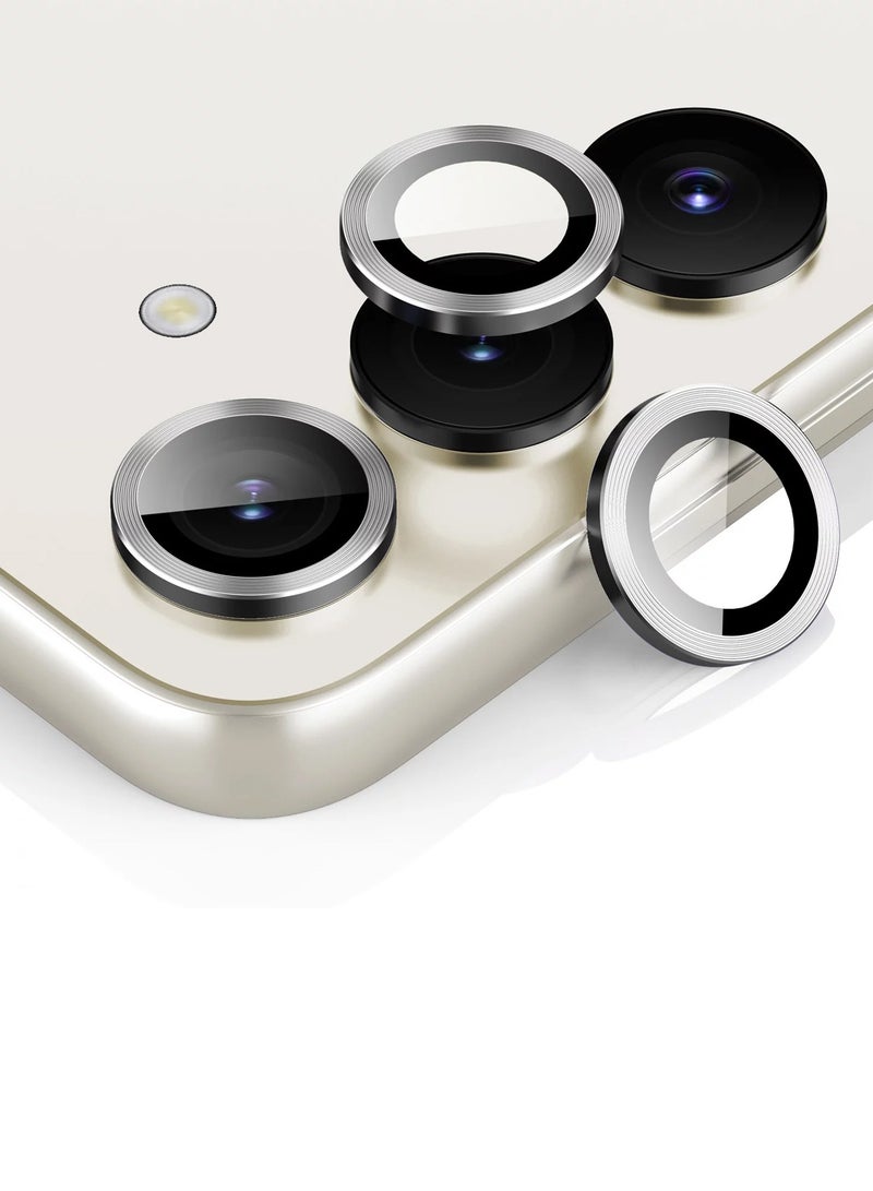 Wtech Samsung Galaxy S24 5G 2024 Premium Camera Lens Film Protector Shield (MLHICR) - Clear/Silver - Image 1