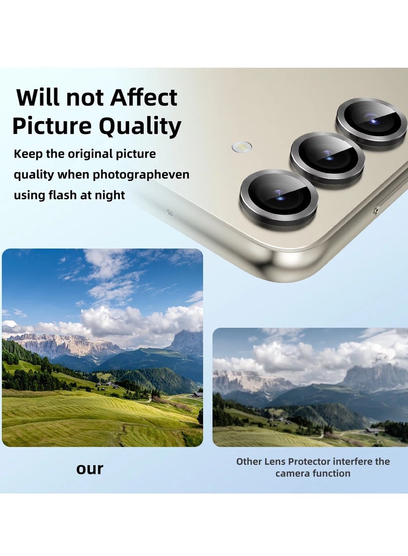 Wtech Samsung Galaxy S24 5G 2024 Premium Camera Lens Film Protector Shield (MLHICR) - Clear/Silver - Image 4