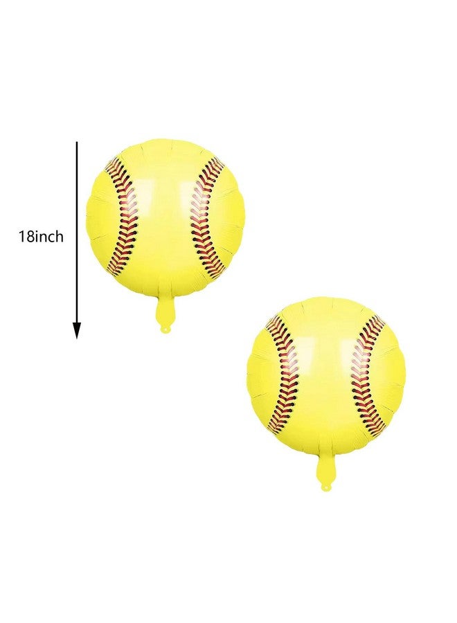 RS 8PCS Softball Foil Balloons - Birthday Number Mylar Foil Balloons for Party Supplies and Decorations - Image 4