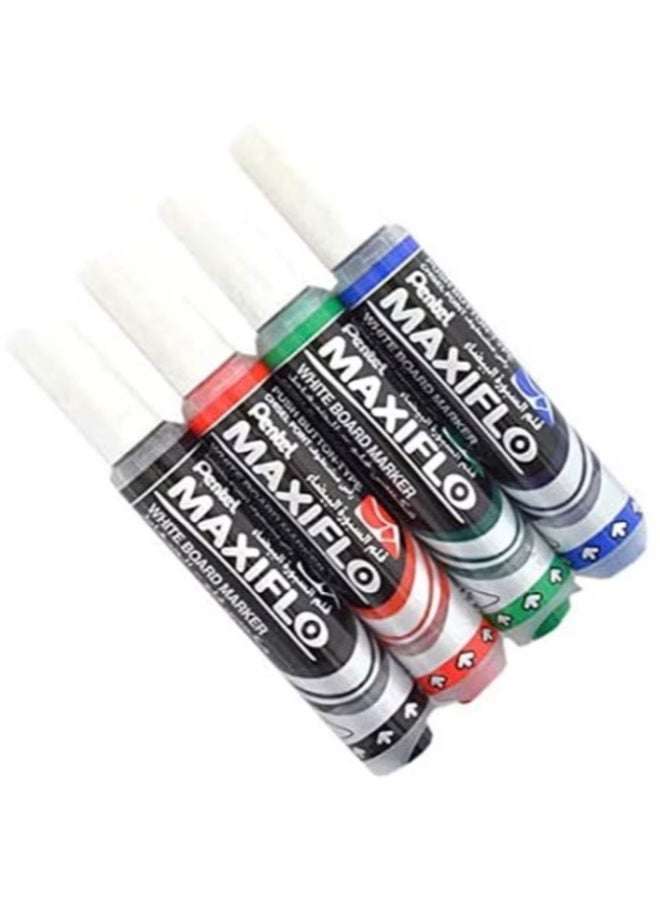 بنتل مجموعة أقلام ماكسيفلو للسبورة البيضاء برأس إزميل، 4 قطع - Image 5