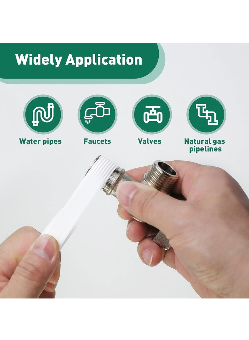 10 Rolls Of Plumbers Tape, Teflon Tape, Water Pipe Sealing Tape, High-Density Thickening and Lengthen, High-Sealing Performance Waterproof Duct Tape, Thread Seal Tape - Image 3