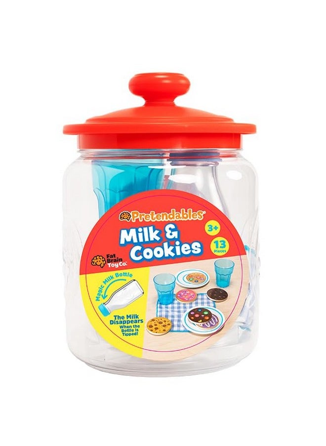 Fat Brain Toys - Fat Brain Toys Pretendables Milk and Cookies Set - Pretendables Milk and Cookies Set - New Imaginative Play for Ages 3 to 7 - Image 1