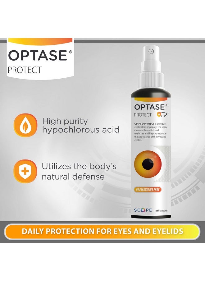Optase - Ptase Protect Eyelid Cleansing Spray Hypochlorous Acid Spray For Daily Protection Eye Lid Cleaning Spray For Dry Eye Blepharitis And Stye Treatment Hypochlorous Acid Eyelid Cleanser 100 Ml - Image 1