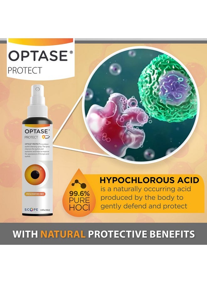 Optase - Ptase Protect Eyelid Cleansing Spray Hypochlorous Acid Spray For Daily Protection Eye Lid Cleaning Spray For Dry Eye Blepharitis And Stye Treatment Hypochlorous Acid Eyelid Cleanser 100 Ml - Image 1