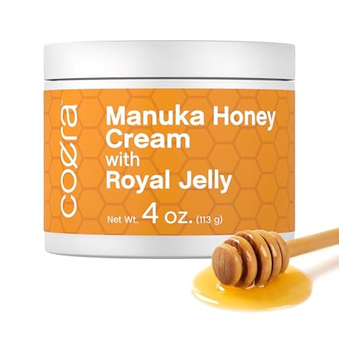 Coera Manuka Honey Cream | with Royal Jelly | 4oz | Hydrating Moisturizer for Face & Skin | Free of Parabens, SLS, & Fragrances | Packaging May Vary - Image 1