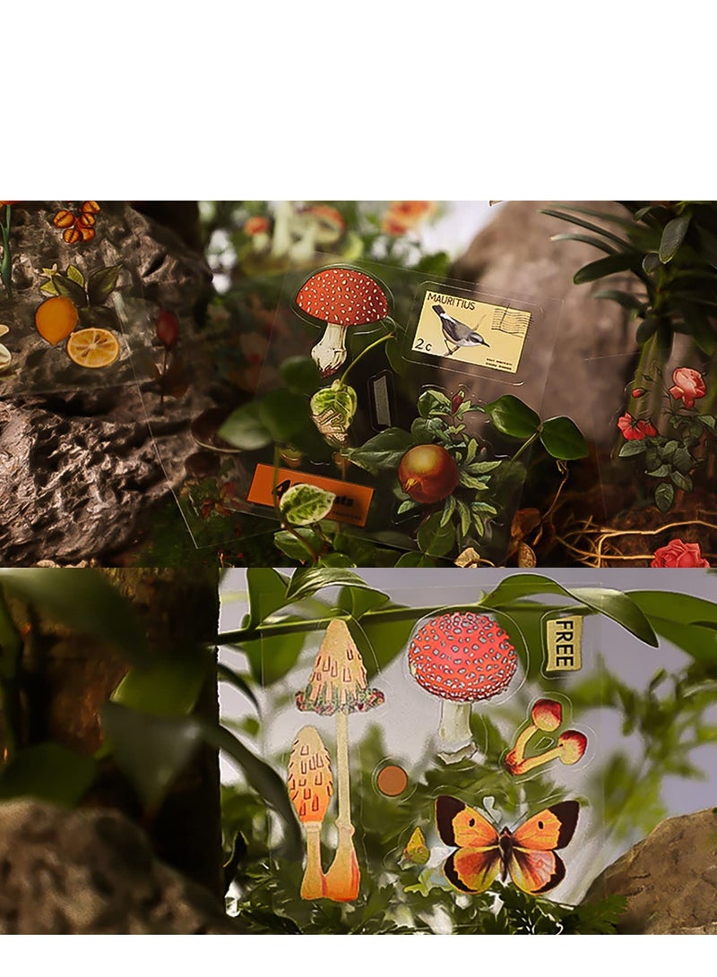 SOLARAE Scrapbook Vintage Plants Flower Sticker Set, for Laptop Scrapbooking Journal Planner Card Making Dairy Decoration - Image 4