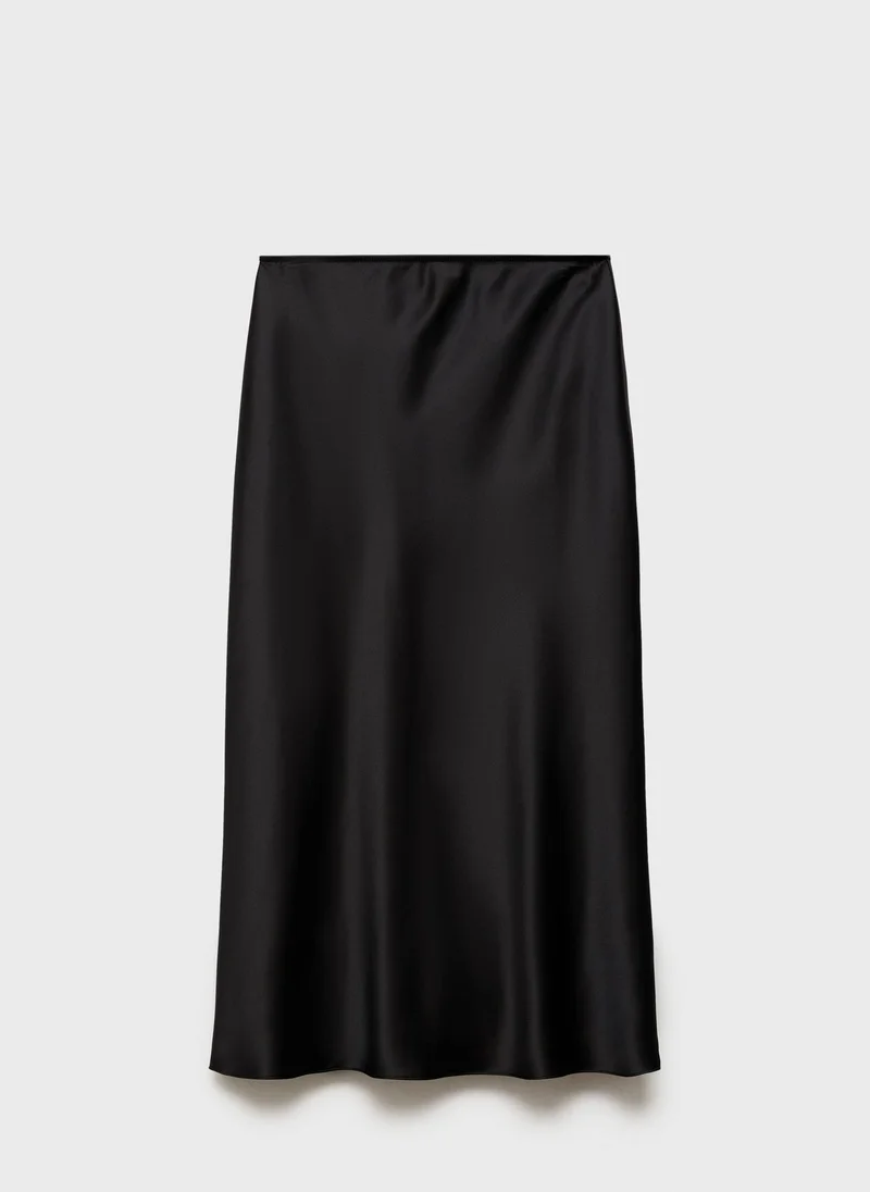 مانجو Midi Satin Skirt