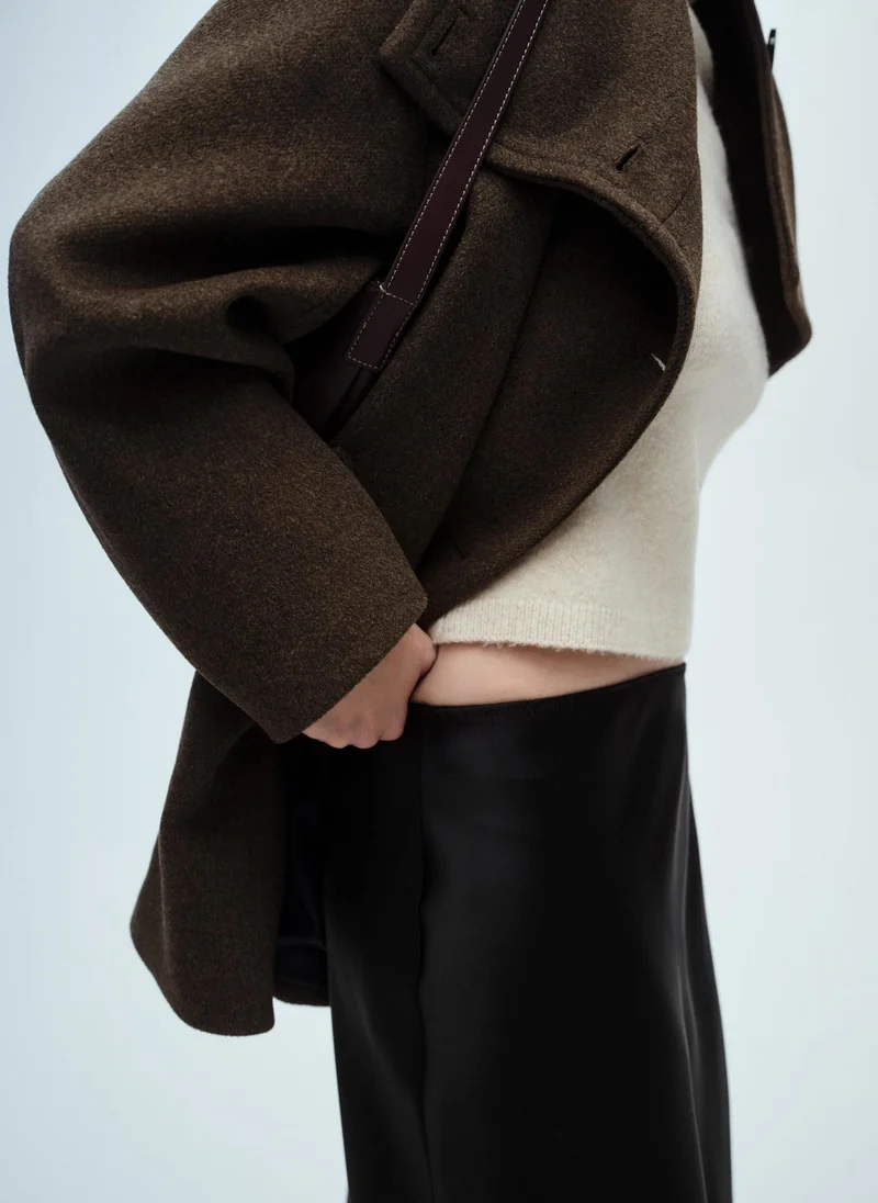 مانجو Midi Satin Skirt