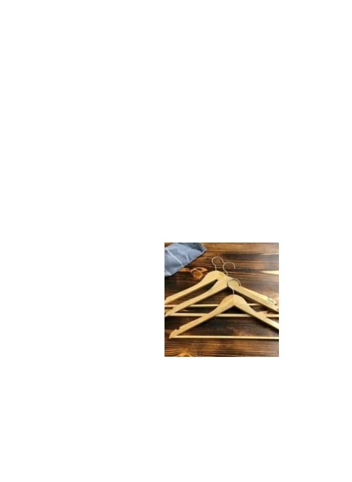 Generic 6 Piece Hanger Set - Natural Beech Wood for Lifetime QualityM  - Image 3