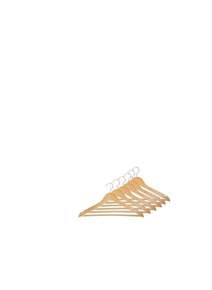 Generic 6 Piece Hanger Set - Natural Beech Wood for Lifetime QualityM  - Image 2