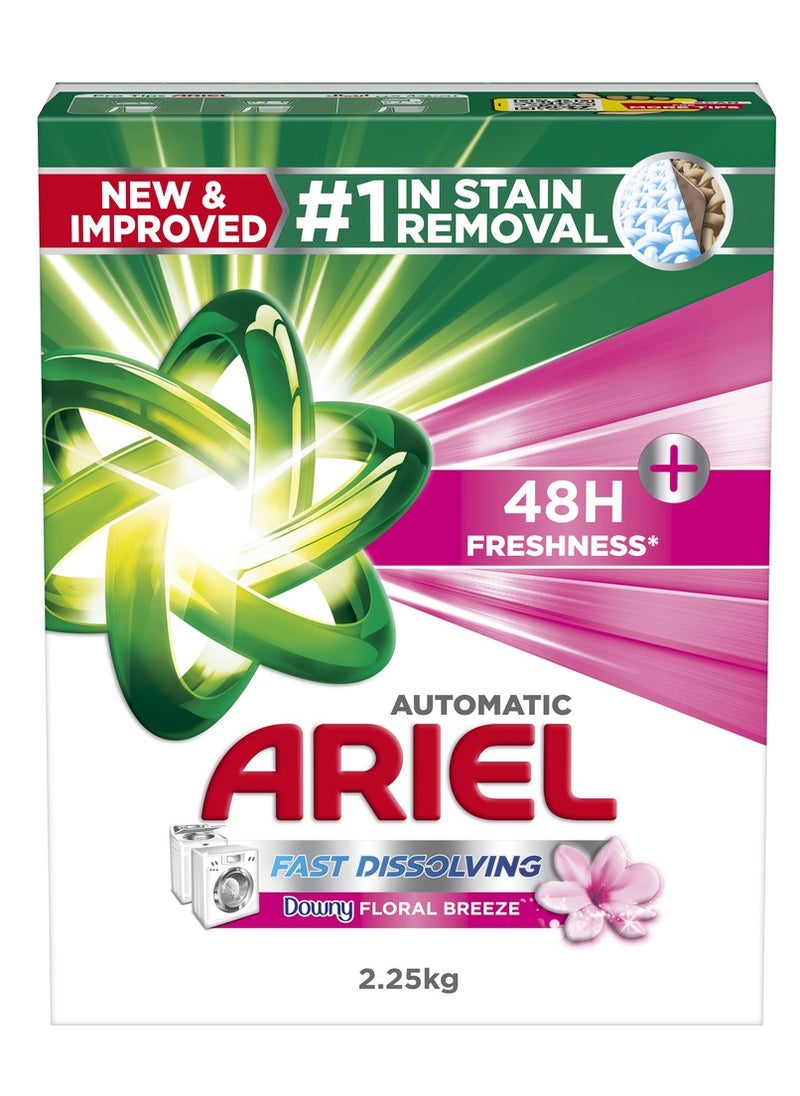 Ariel Fast Dissolving Laundry Detergent Powder With Floral Breeze 2.25kg  - Image 1