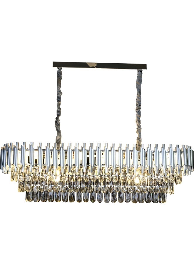 Hummer Modern rectangular silver chandelier E14, diameter 100*35 cm - Image 2