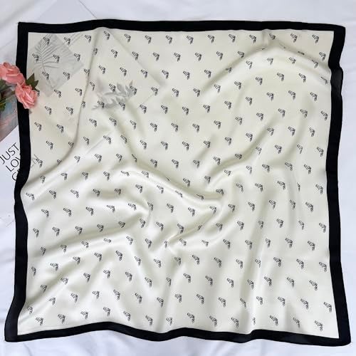 FONYVE Silk Scarfs for Women Lightweight, Fashion Head Scarf, Satin Hair Wrap for Sleeping 27.5 × 27.5 inches - Image 2