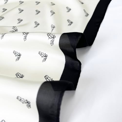 FONYVE Silk Scarfs for Women Lightweight, Fashion Head Scarf, Satin Hair Wrap for Sleeping 27.5 × 27.5 inches - Image 3