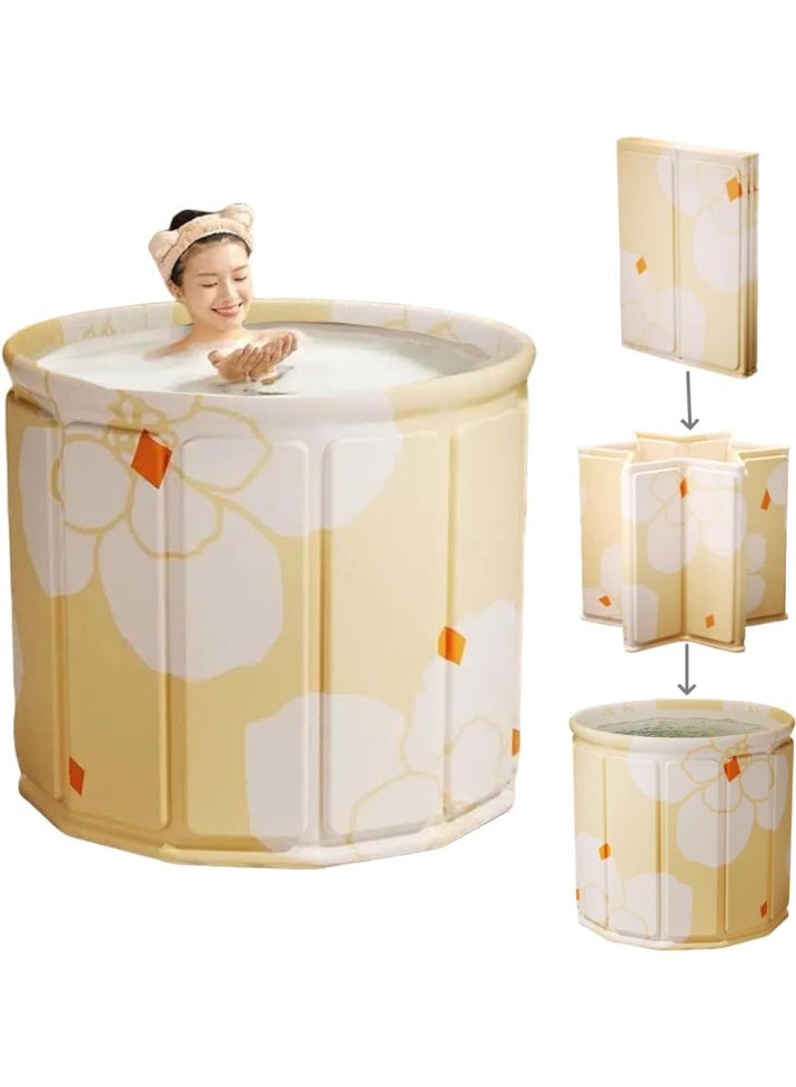JOGAMS Portable Bathtub Foldable Bathtub for Adults Kids Separate Family Bathroom SPA Therapy Tub for Shower Stall Soaking Hot SPA and Ice Bath Tub - Image 1