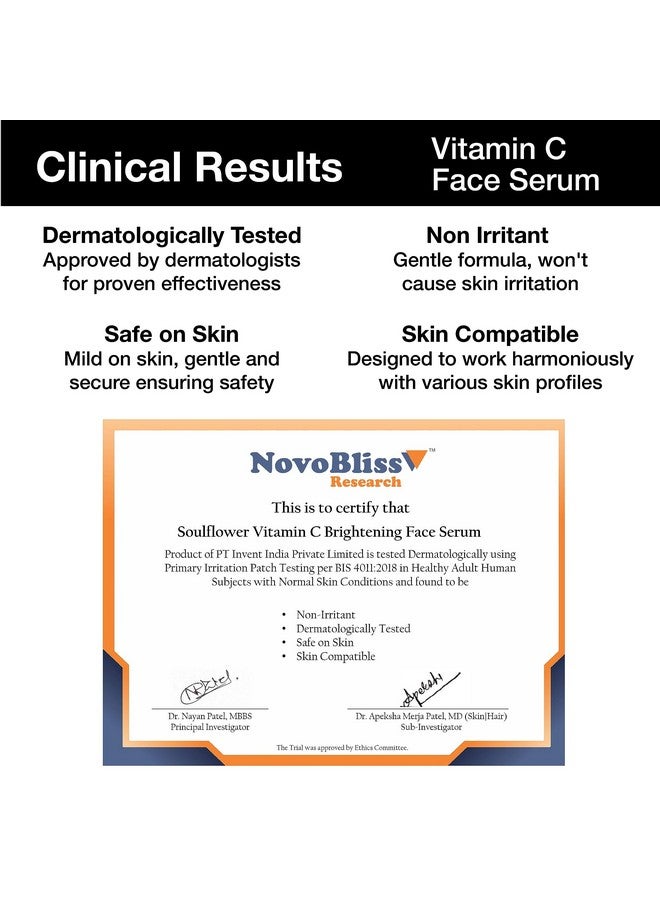 Soulflower 20% Vitamin C Face Serum For Glowing Skin Dark Spot Reduction Pigmentation With Kakadu Plum Lemon Succinic Acid & Vitamin E For Men & Women 30X* Vitamin C Booster Formula 20Ml - Image 3