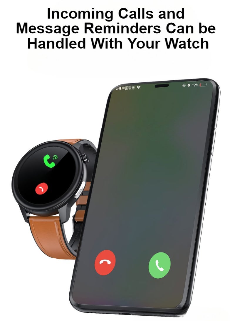 AROAQ E80 Smart Watch, Ai Artificial Intelligence Fitness Tracker Watch, Touch Screen Durable Health Monitoring Watch With ECG+PPG Body Temperature, Blood Pressure Oxygen Heart Rate Monitoring,(black steel) - Image 3