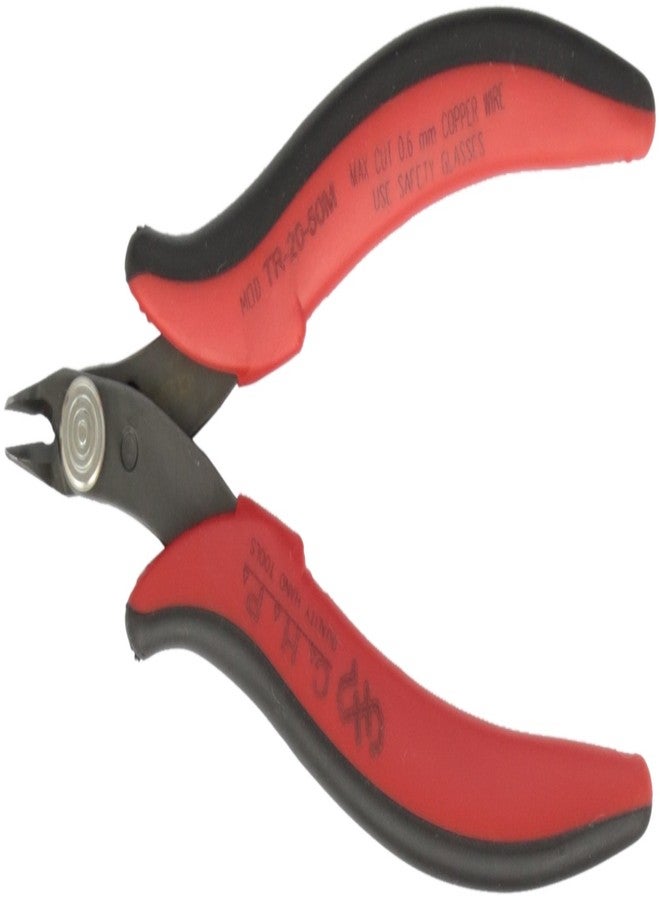 Hakko CHP TR-20-50-M Soft Wire Micro Cutter, Flush-cut, 2.0mm Hardened Carbon Steel Construction, 48-Degree Angled Jaw, 8mm Jaw Length, 22 Maximum Gauge Cutting Capacity