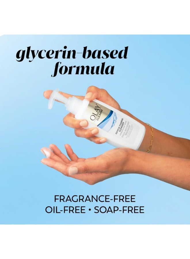 Olay Face Cleanser, Gentle Foaming Face Wash for Sensitive Skin - Fragrance-Free, Oil-Less, Soap-Free, Glycerin-Based Formula, Daily Cleansing without Irritation, 6.7 Oz - 3 Pack - Image 2