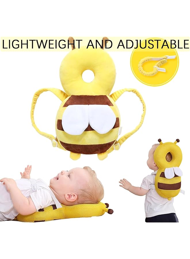 erorex Baby Head Protector Toddler Baby Walking Infant Cushion Backpack Baby Anti Falling Pillow Head Protector Cushion Backpack Adjustable Head Protection Safety Pads For Baby Walkers  - Image 3