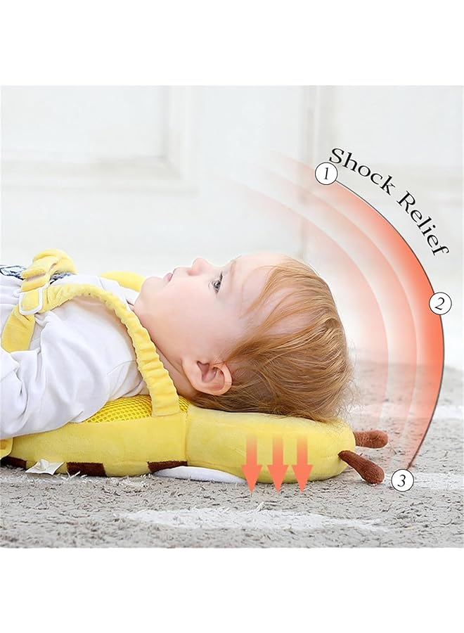 erorex Baby Head Protector Toddler Baby Walking Infant Cushion Backpack Baby Anti Falling Pillow Head Protector Cushion Backpack Adjustable Head Protection Safety Pads For Baby Walkers  - Image 4