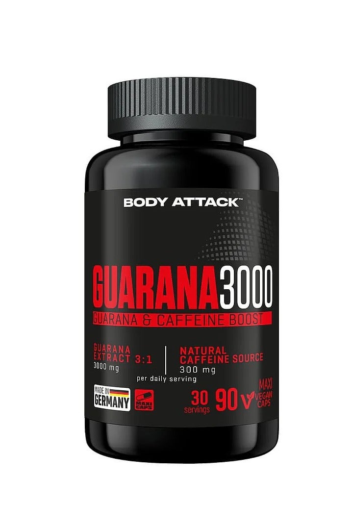 Body Attack غوارانا 3000 90 كبسولة نباتية ماكسي