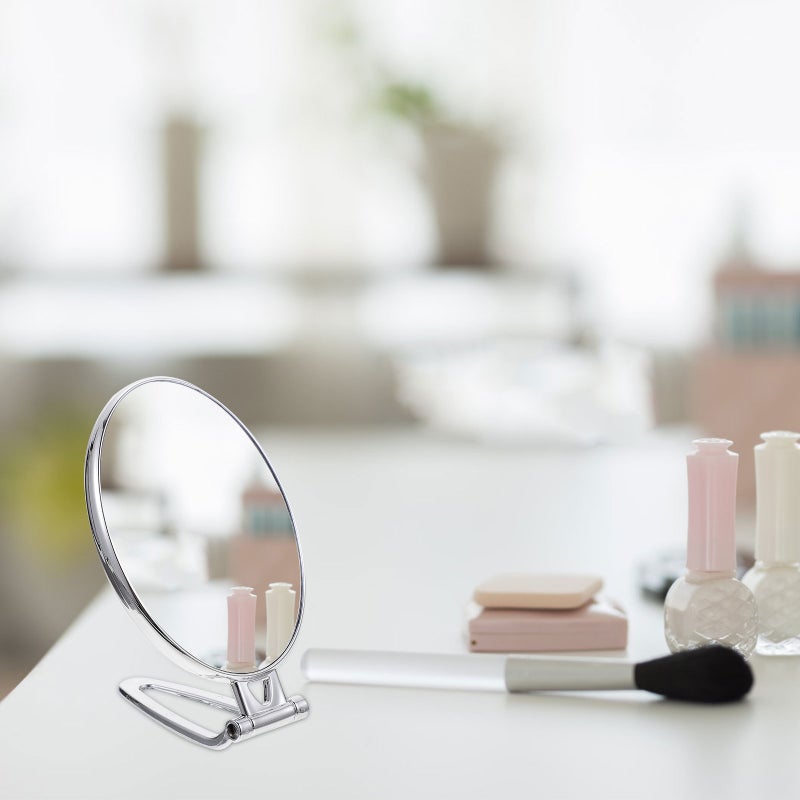 Desk Mirror with 3x Magnification for Makeup and Grooming, Rotating Design - Image 5