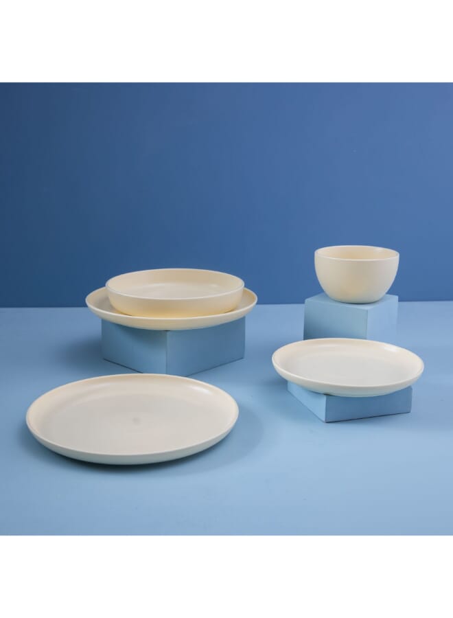 HomePro Set of 24 Vanilla Elegance Dinner Set-Beige - Image 1