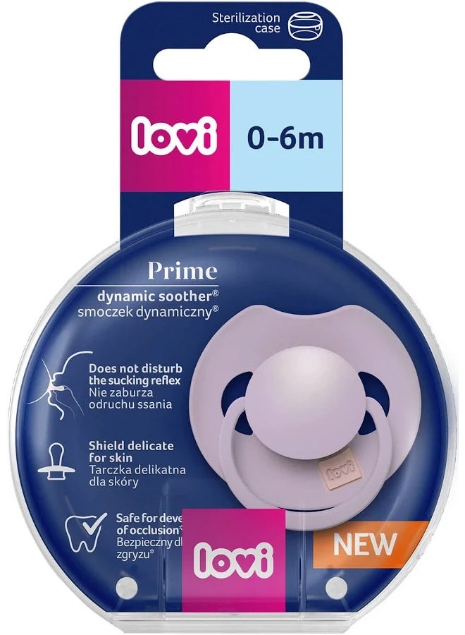 LOVI Prime Silicone Dynamic Soother 0-6m Violet x1 - Image 2