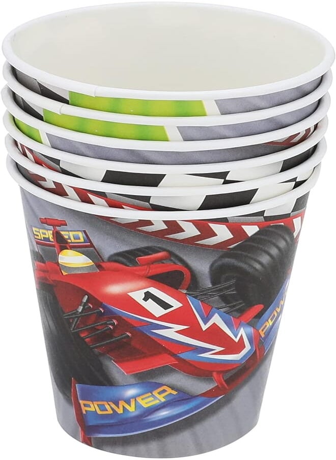 Party Party grand prix paper cups set, 854237/6 multi color set of 6 