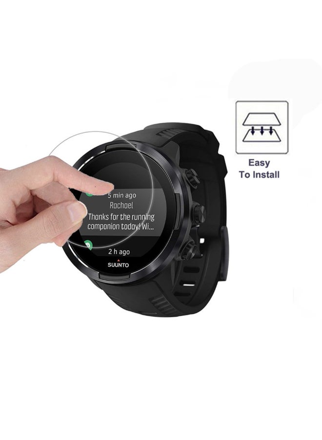 سانتو UPONEW لحماية شاشة ساعة SUUNTO 9 من الزجاج المقسى - [عبوة 2] تغطية كاملة HD واضحة مضادة للفقاعات ومضادة للخدش لحماية شاشة الزجاج المقسى لساعة SUUNTO 9 - Image 4