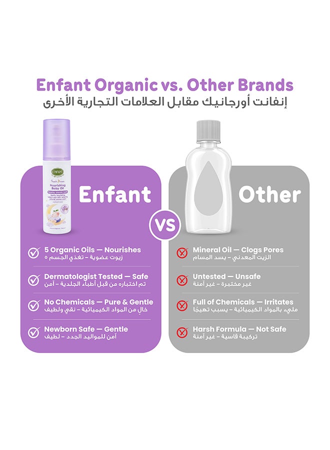 Enfant Organic Sweet Dreams Baby Massage Oil with Olive, Argan, Jojoba and Lavender Scent, Baby Nourishing Body Oil for Babies and Toddlers, 100ml - Image 5