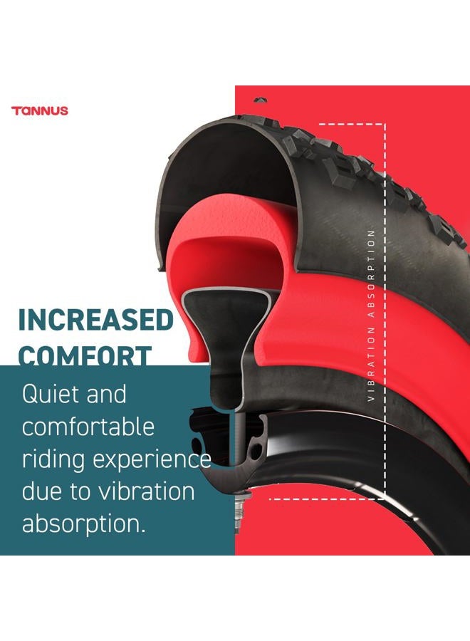 Tannus ARMOUR إدخال الإطار، بطانة إطار دراجة لا تنفجر، واقي أنبوب دراجة مقاوم للثقب، يمنع الثقوب من الأشواك ورؤوس الماعز متوافق مع الدراجات الكهربائية، والدراجات الجبلية، وأكثر 26" 1.95-2.5" - Image 4