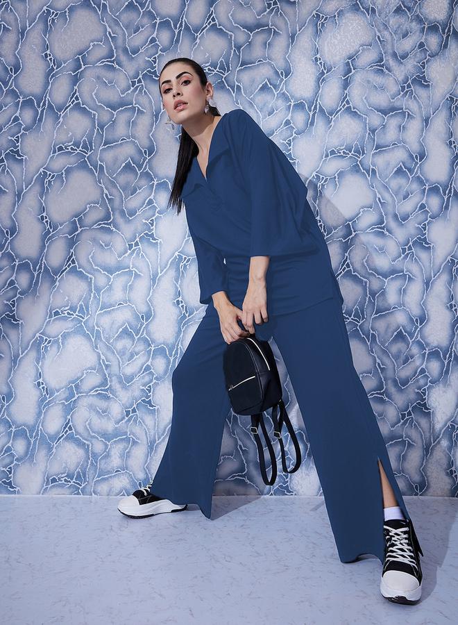 Athena Solid Relaxed Fit Top and Fleece Trousers Co-Ords - Image 3