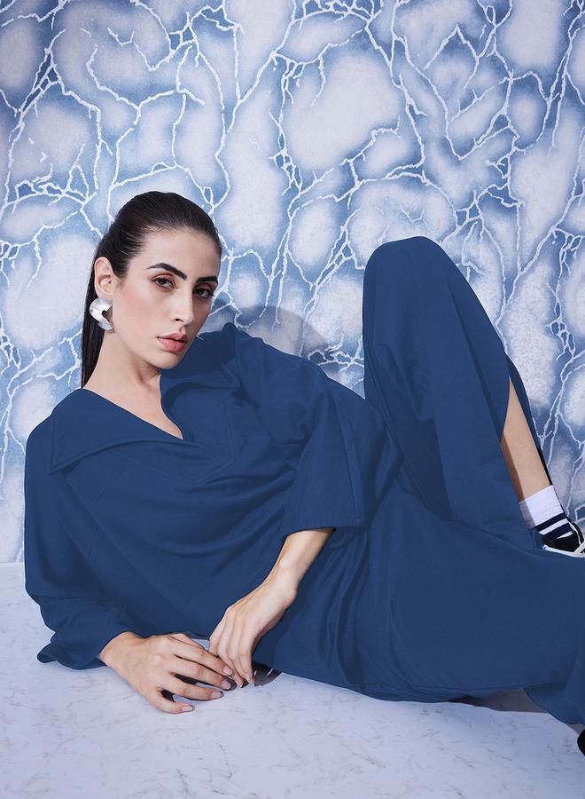 Athena Solid Relaxed Fit Top and Fleece Trousers Co-Ords - Image 2