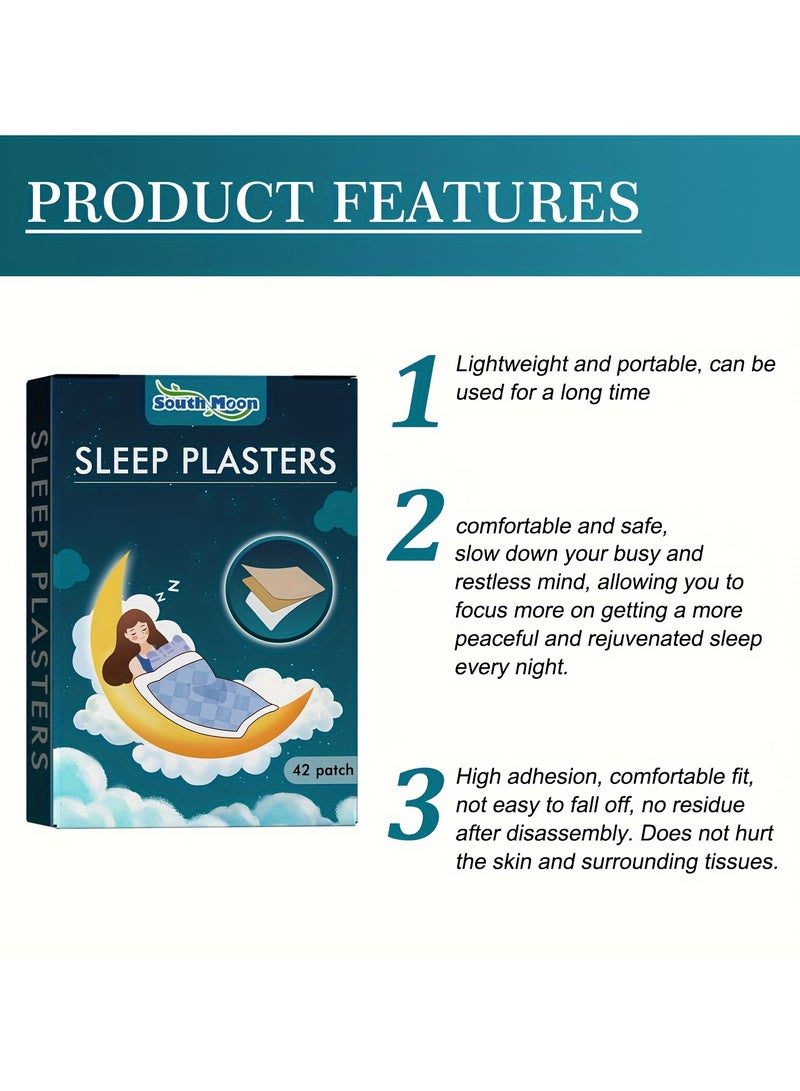 SOUTH MOON 42 Patches Sleeping Patch, Care for Sleep, Relieve Body Stress, Help You Fall Asleep Peacefully,Sleep Patches For Women, Men And Seniors - Image 5