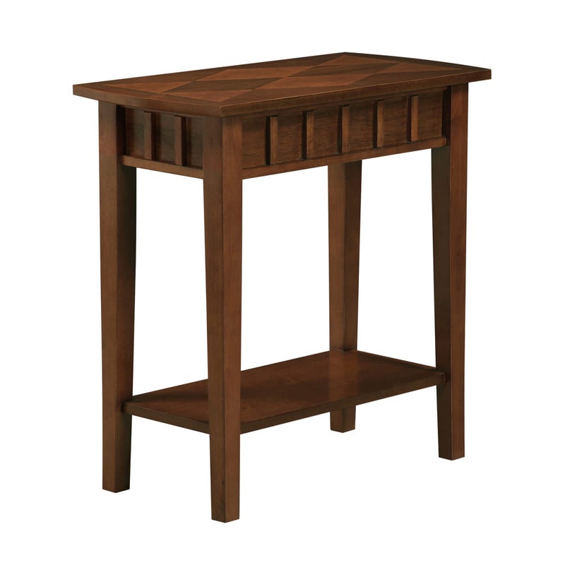 Convenience Concepts Dennis End Table with Shelf, Espresso - Image 1