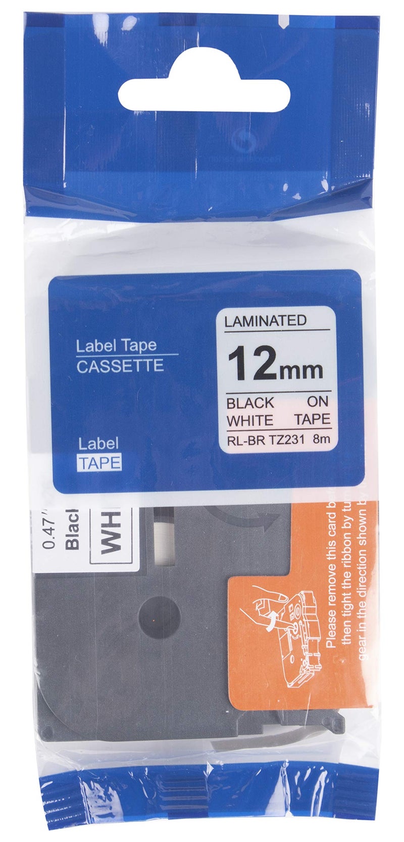 COMPATIBLE for TZE 231 Tape Black On White - 12 mm (Pack of 5) - Image 2