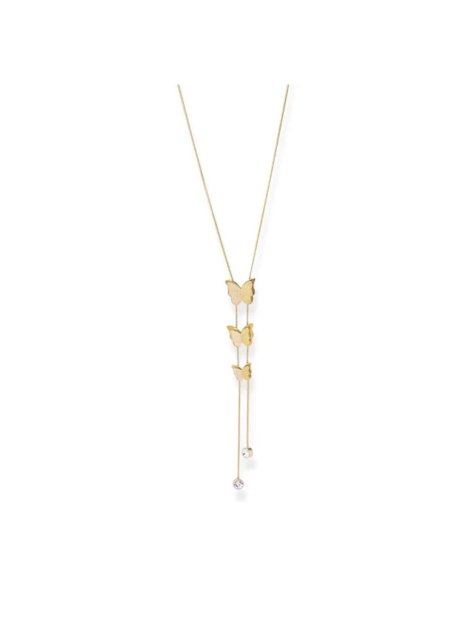 بالموناس PALMONAS 18k Gold Tone Plated Butterfly Long Chain Necklace
 for Women