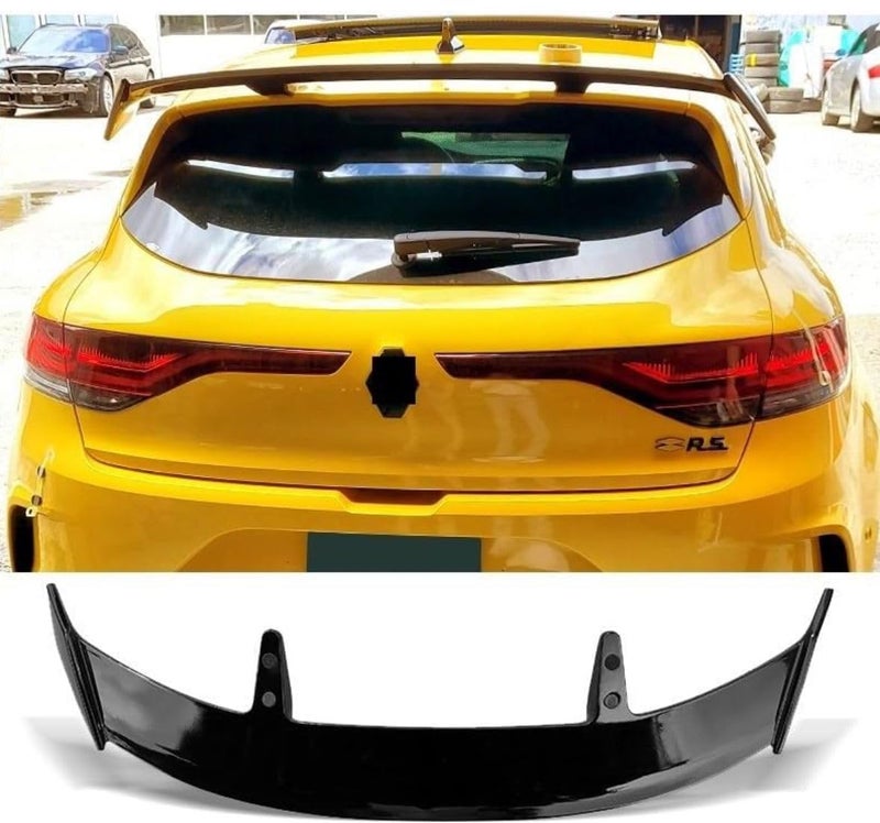 AUTO MT جناح خلفي ABS لسيارات سباق السيارات جناح خلفي غطاء صندوق السقف مفسد للسيارات لمظهر ديناميكي ورياضي واقي للشفة (مفسد هاتشباك (AH1)) - Image 1