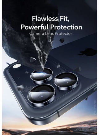 Apple iPhone 17 Pro/Pro Max Camera Lens Protector, Scratch-Resistant HD Clarity Ultra-Thin 9H Tempered Glass with Aluminium Edging, Metal Lens Cover - Blue - view 2