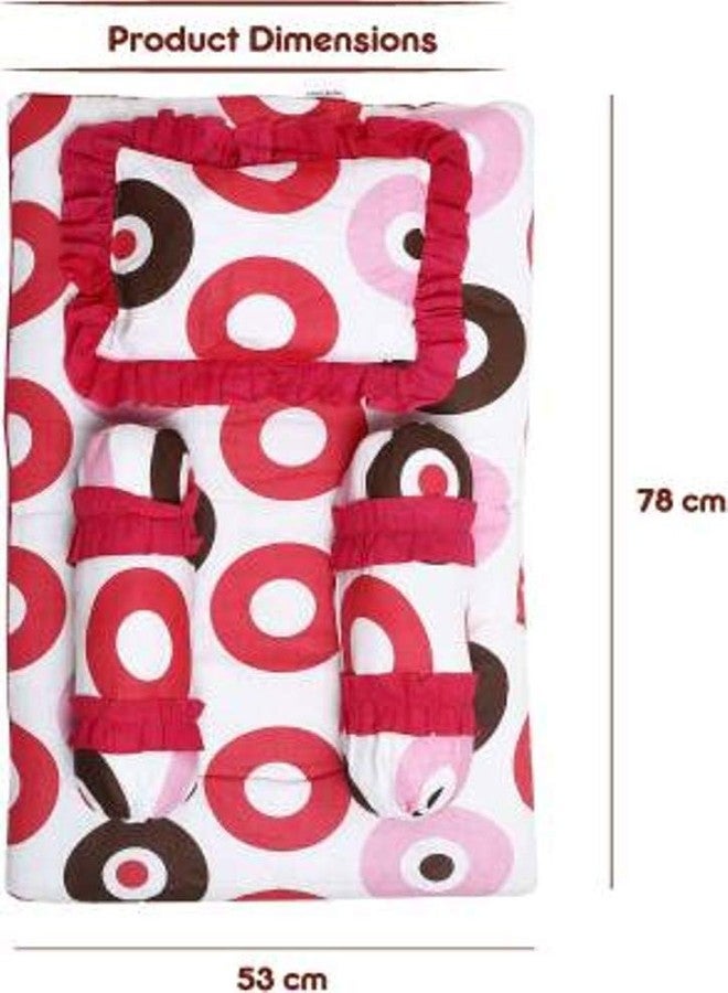 Soul Fiber by Urban Space Combo Baby Bedding 100% Cotton Baby 4 pc Bedding and Reversible Baby Sleeping Bag,0-12 Months (Polka Pink) - Image 5