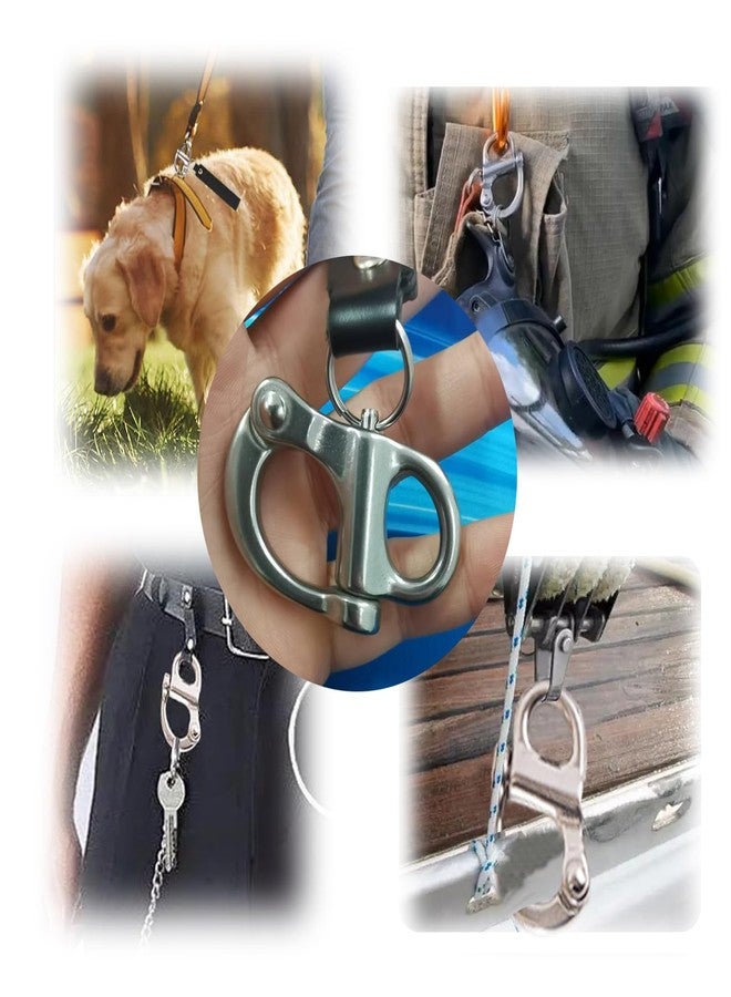 Beigaoxu Quick Release Shackle, Multi-Purpose Shackle, high Load-Bearing Rigging, Spring Type, Suitable for SCBA mask Sailing Rigging, Marine Grade 316 Stainless Steel Shackle, Set of 2 Pieces - Image 5