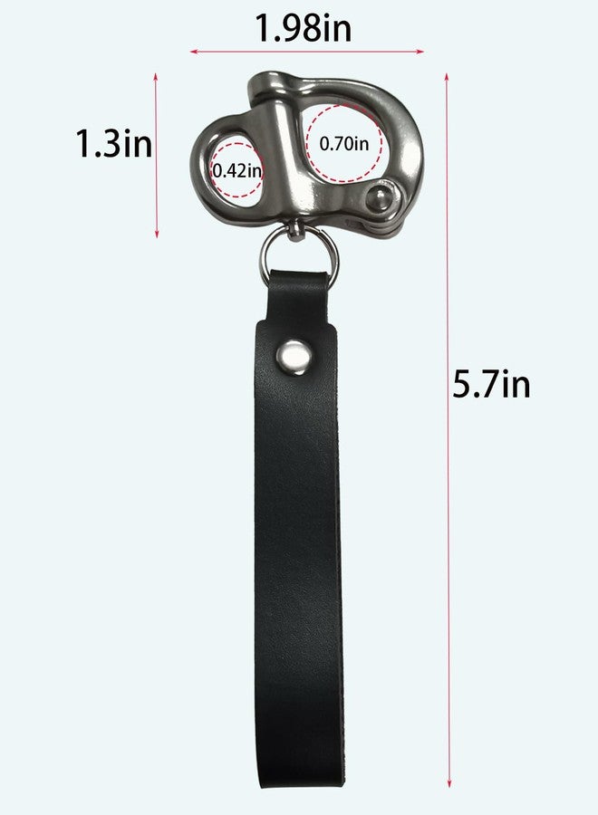 Beigaoxu Quick Release Shackle, Multi-Purpose Shackle, high Load-Bearing Rigging, Spring Type, Suitable for SCBA mask Sailing Rigging, Marine Grade 316 Stainless Steel Shackle, Set of 2 Pieces - Image 3