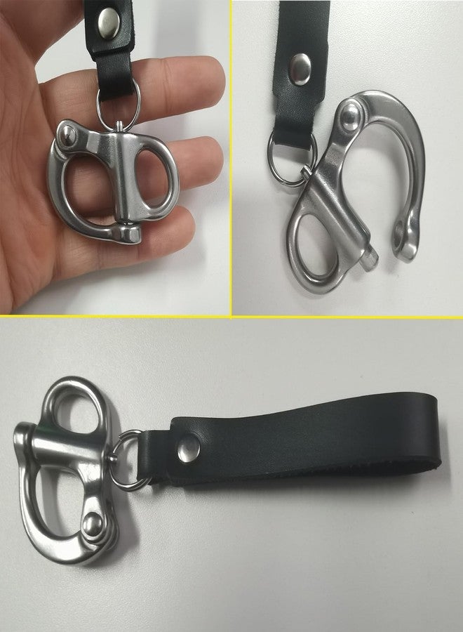 Beigaoxu Quick Release Shackle, Multi-Purpose Shackle, high Load-Bearing Rigging, Spring Type, Suitable for SCBA mask Sailing Rigging, Marine Grade 316 Stainless Steel Shackle, Set of 2 Pieces - Image 4