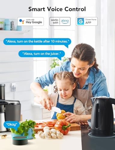 Govee Dual Smart Plug 2 Pack, 15A WiFi Bluetooth Outlet, Work with Alexa and Google Assistant, 2-in-1 Compact Design, Govee Home App Control Remotely with No Hub Required, Timer, FCC and ETL Certified - Image 2