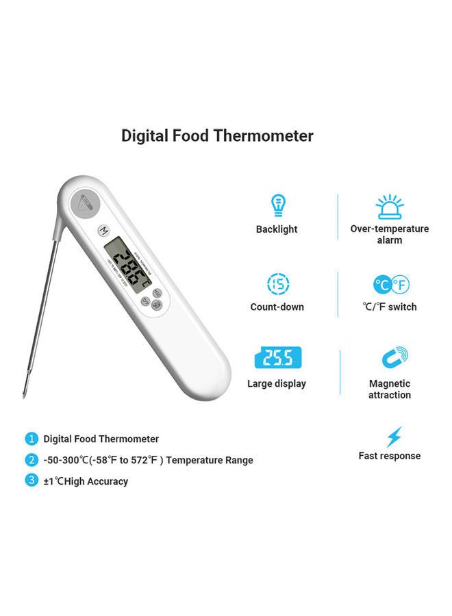 نيبمينينت مقياس حرارة رقمي للمطبخ أبيض - Image 3