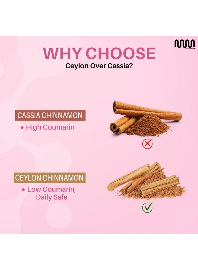mastermedi Ceylon Cinnamon Capsules - 9000mg Raw Equivalent per Serving | 20:1 Extract | Supports Glucose Metabolism & Digestive Health | 60 Vegan Capsules | 2-Month Supply - Image 5